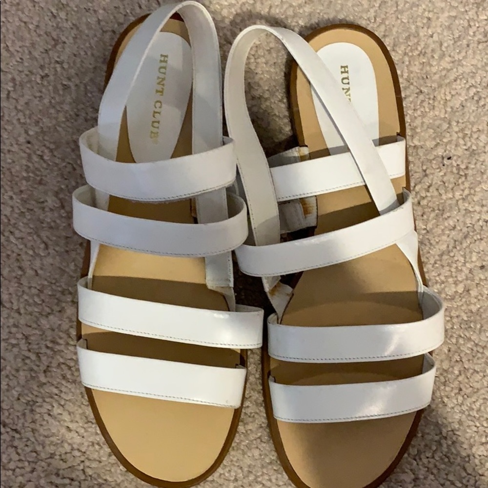 White slingback sandals